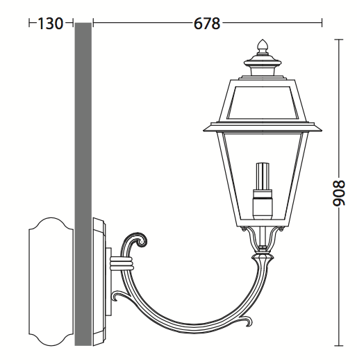 Large Italian Outdoor Wall Light Terra Lumi