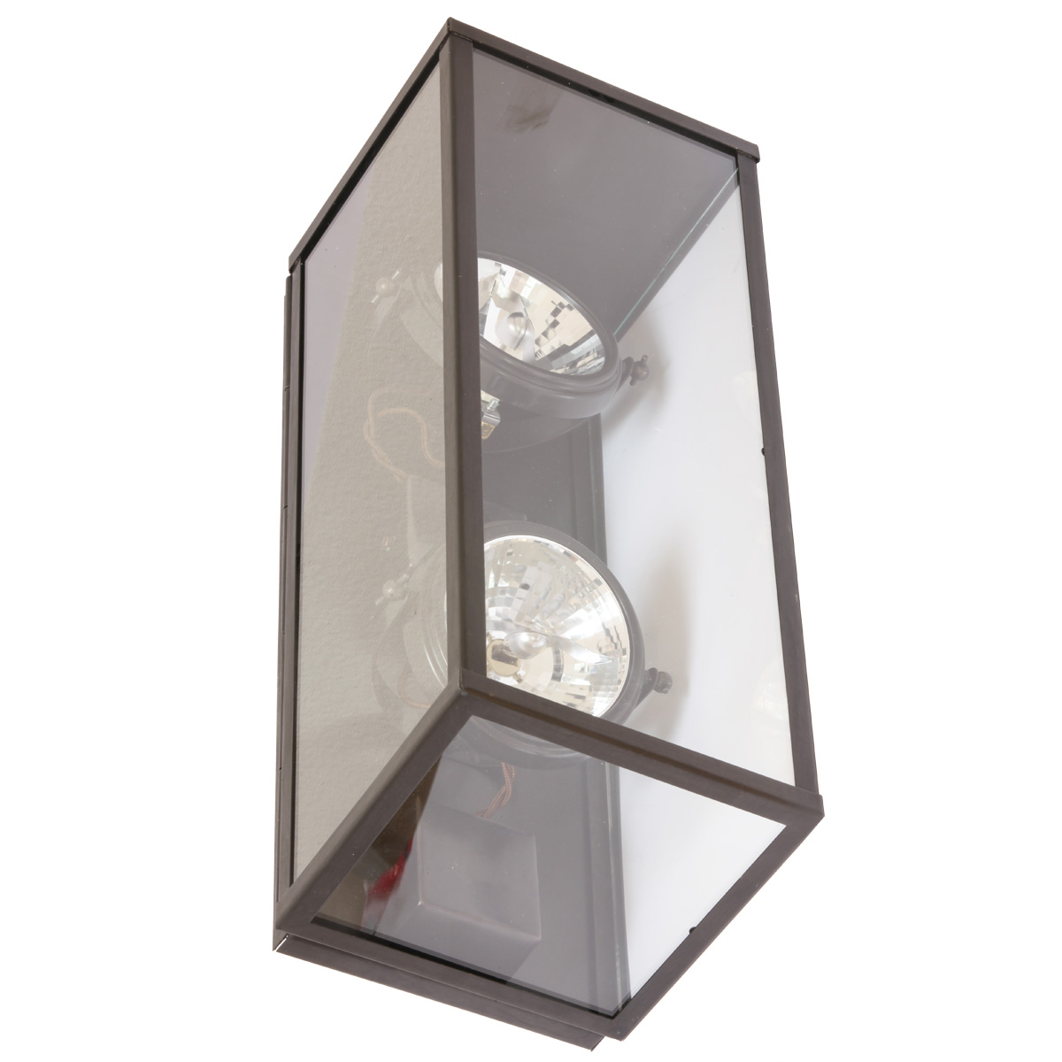 Vertical Wall Light Vitrine with Terra Spots Two Lumi 