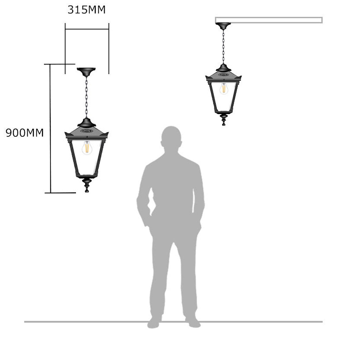 Cast Iron Victorian Hanging Lantern, Fig. 2