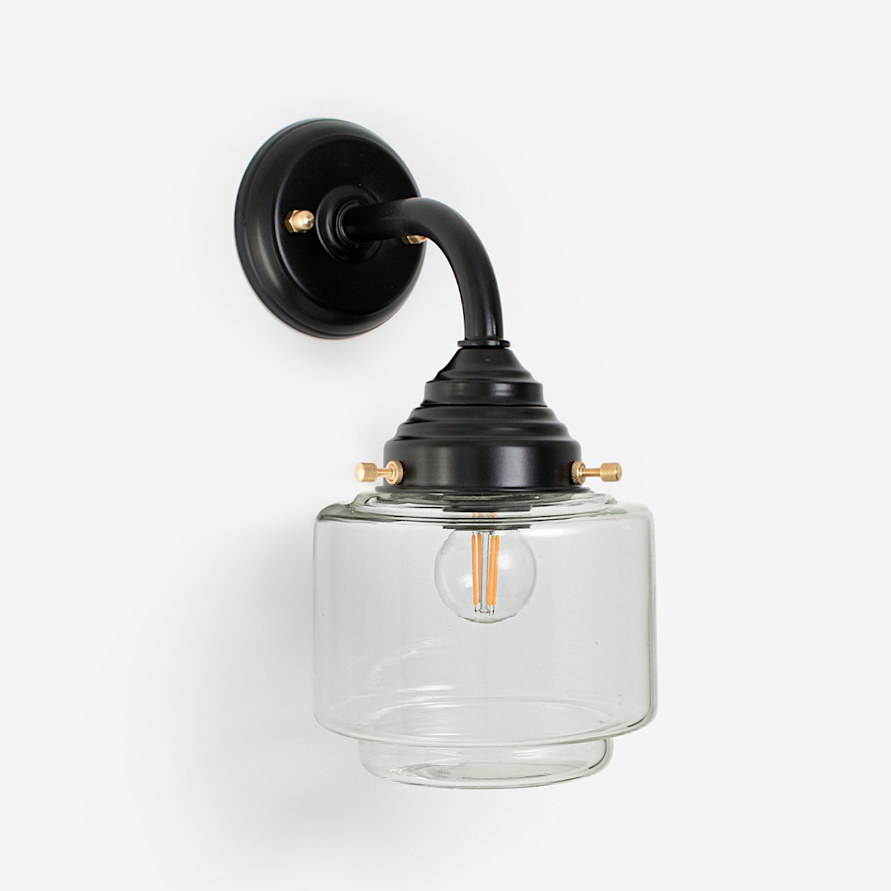 Wall Light With With Stepped Cylinder Glass