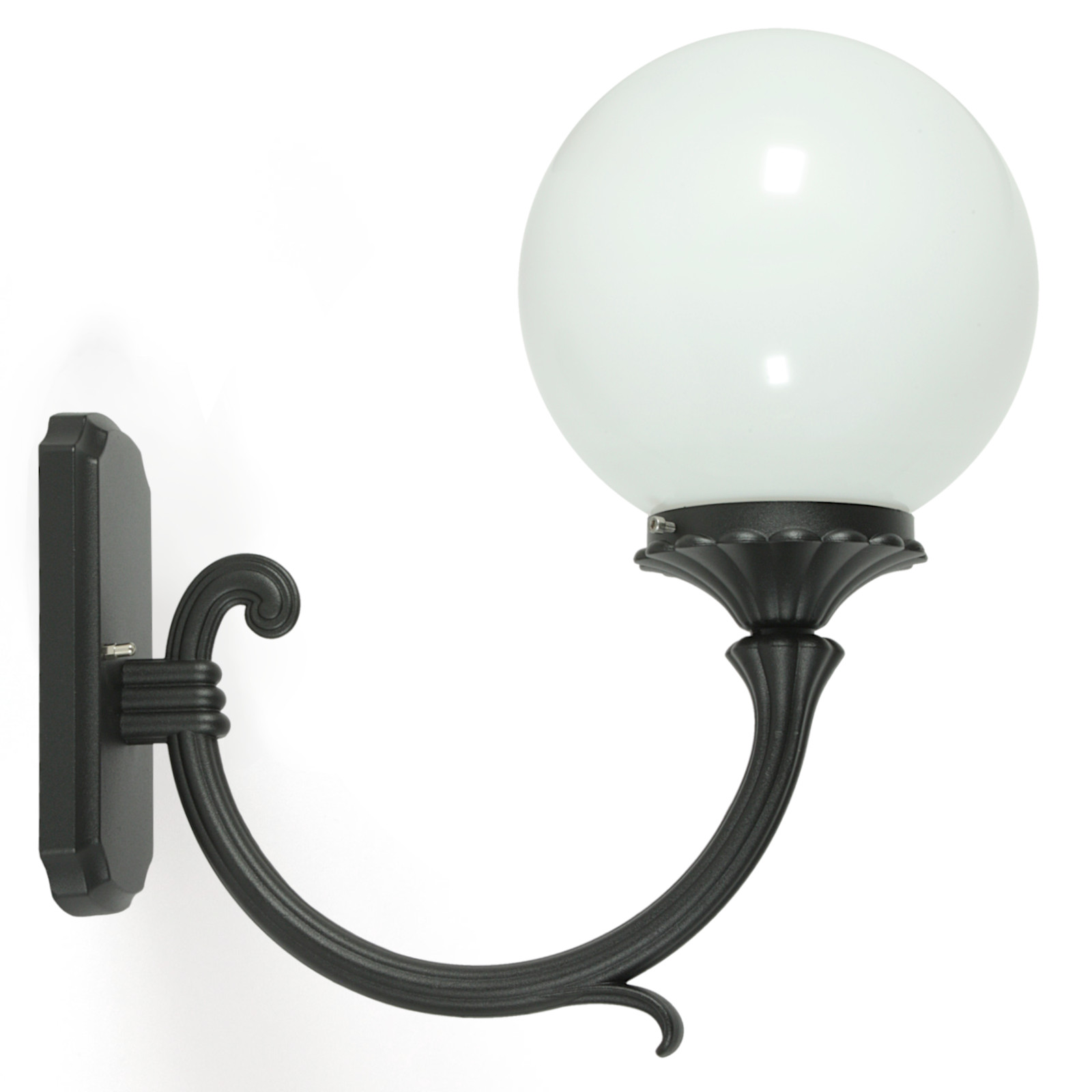 Globe Wall Light on Bow Arm