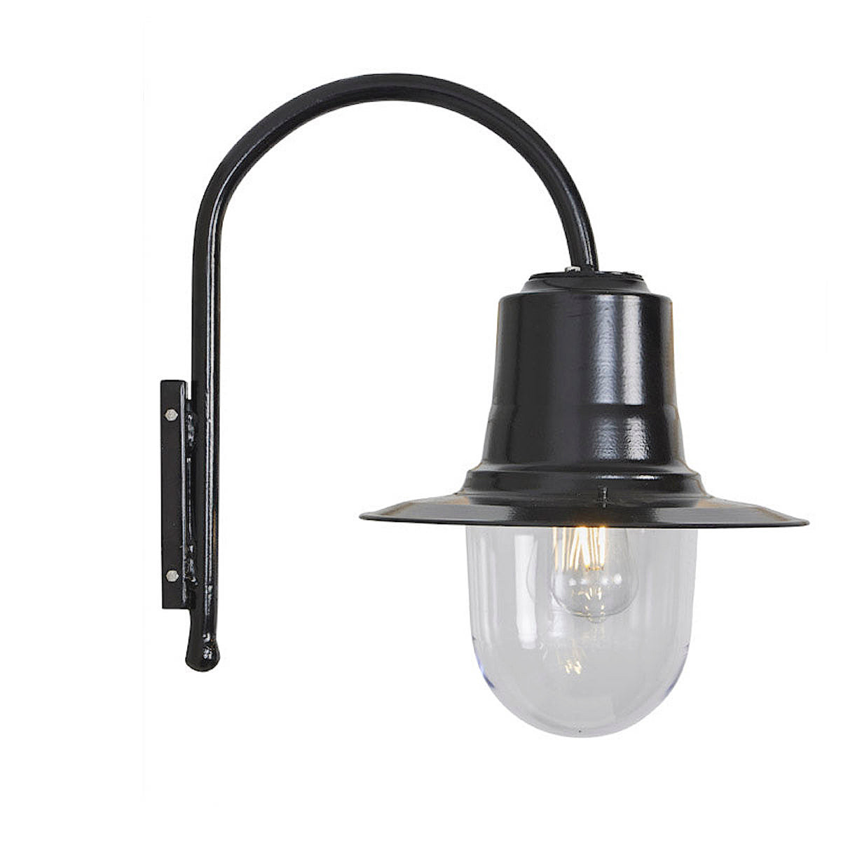 Courtyard Lamp With Curved Arm