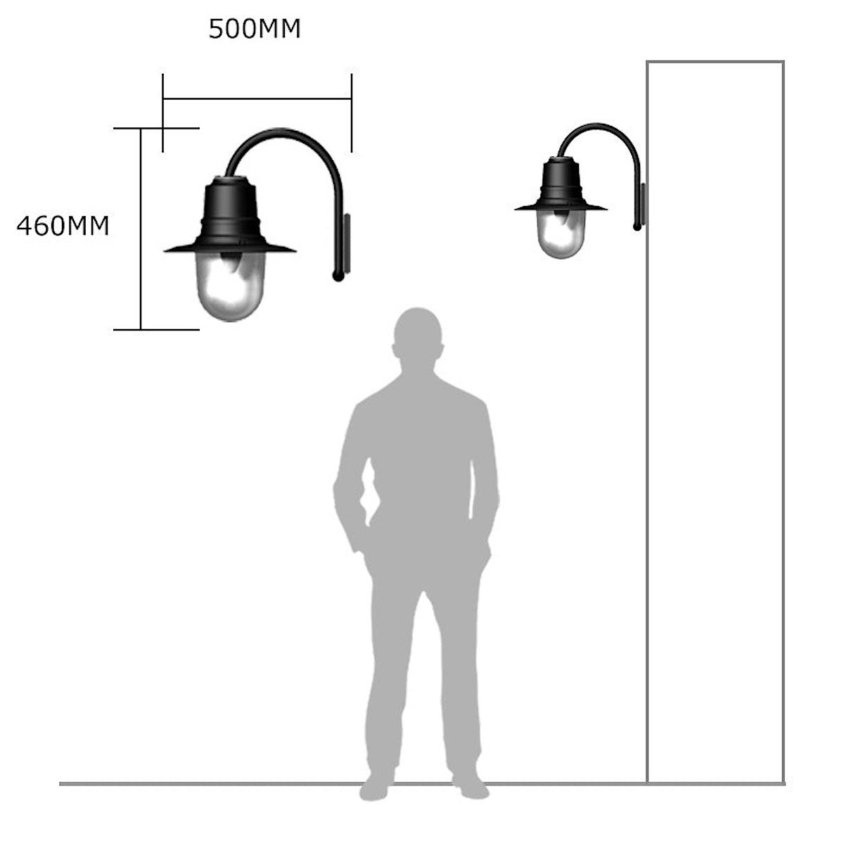 Courtyard Lamp With Curved Arm, Fig. 2