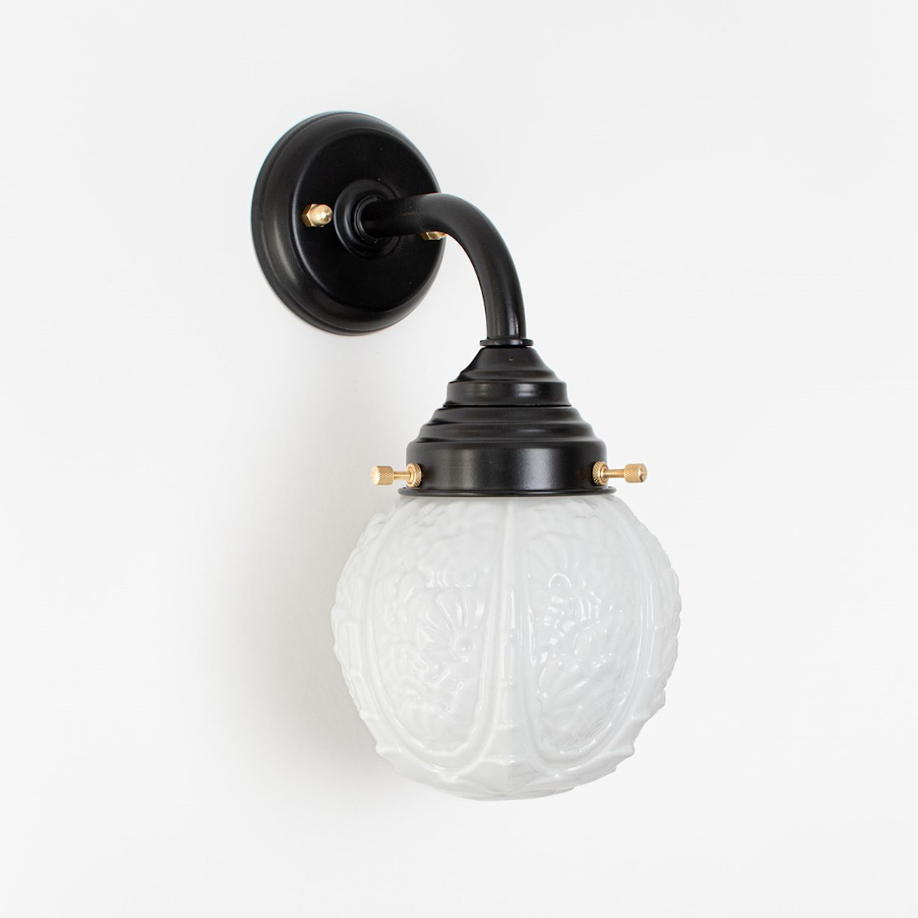 Art Nouveau Wall Light With Globe Glass