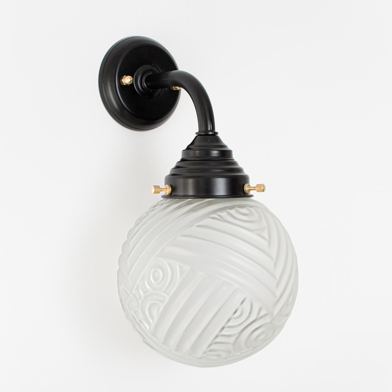 Art Nouveau Wall Light With Globe Glass