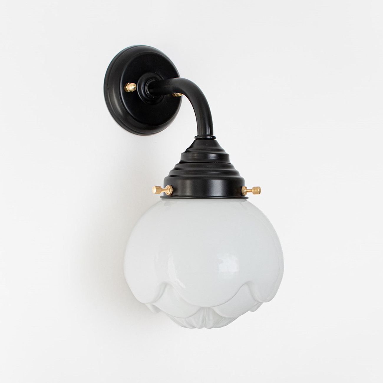 Floral Wall Light With Opal Glass