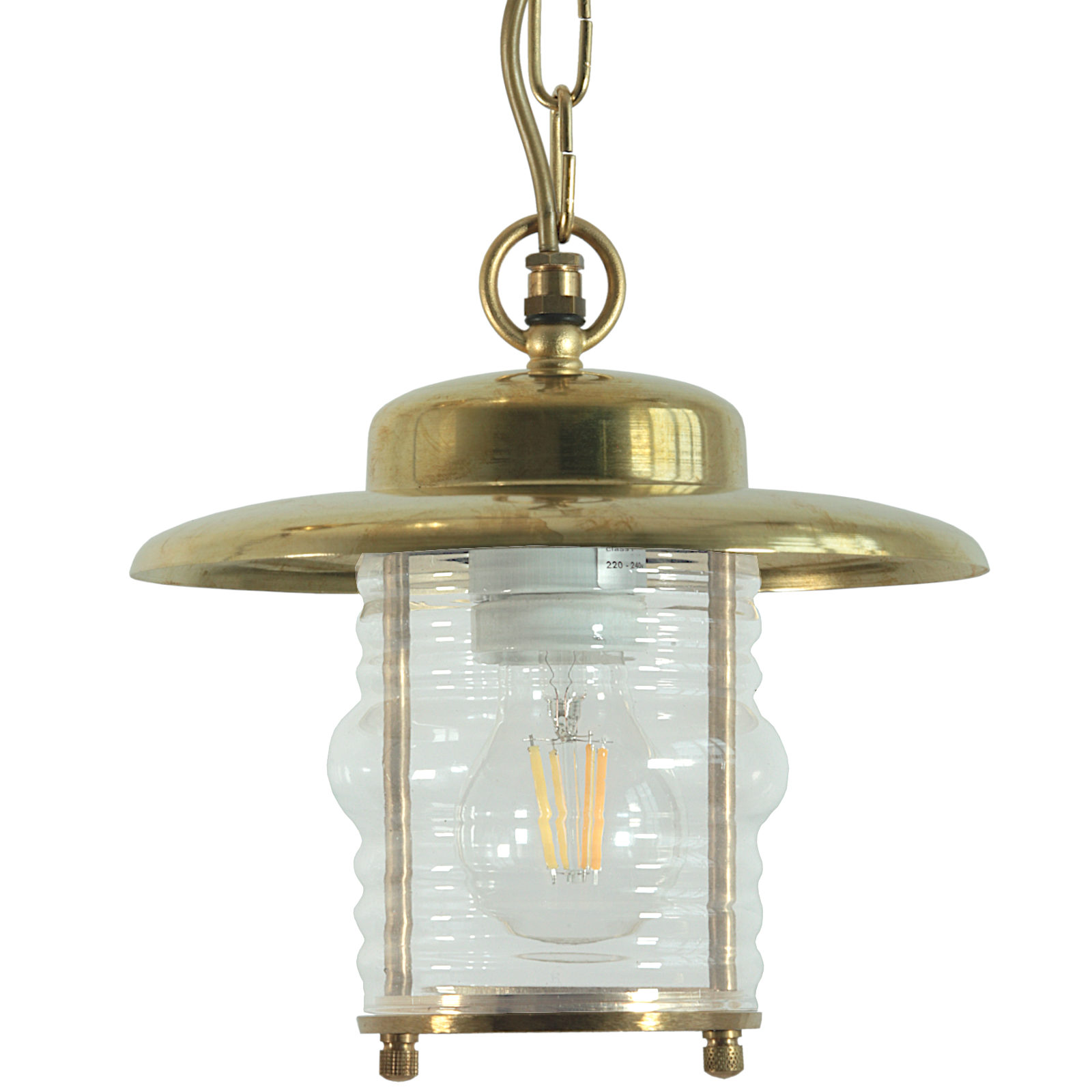 Pendant brass light N° 78, maritime style