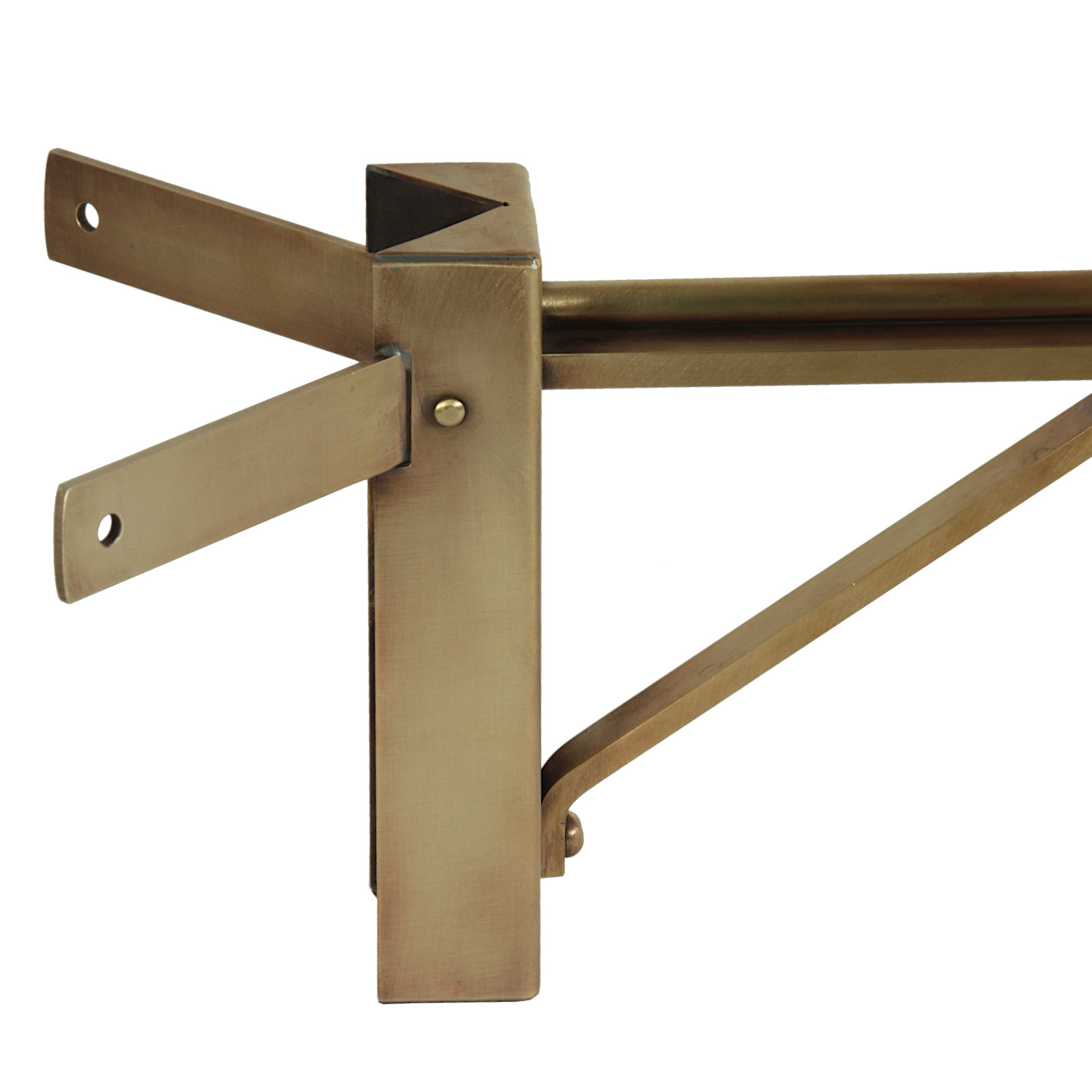 Outdoor Wall Light in Brass with Wall-Arm: Eckmodul für die Befestigung an Hausecken (bitte anfragen)