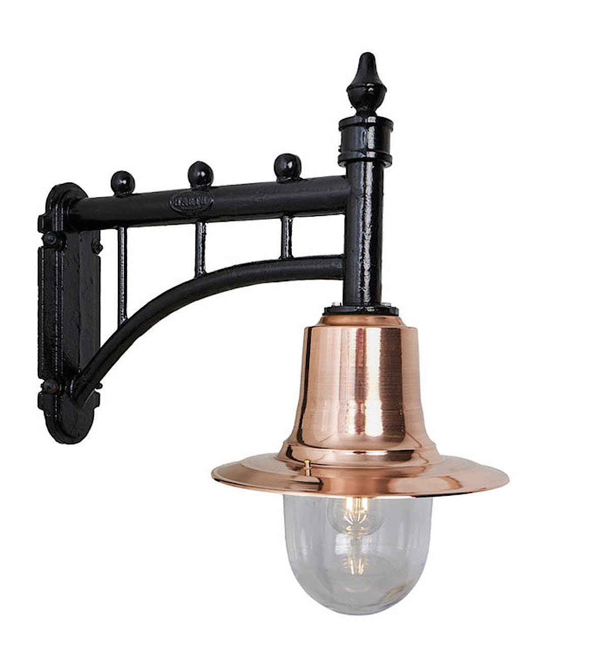 Large Copper Shade Railway Style Wall Light